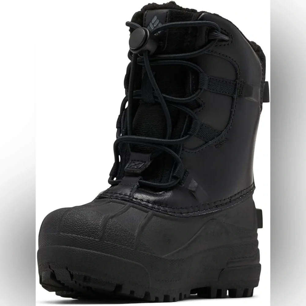 NWT Columbia Youth Bugaboot Celsius Insulated Waterproof Snow Boot, Blk/Graphite